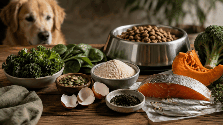 Natürliche mineralstoffreiche Zutaten für die Hundeernährung